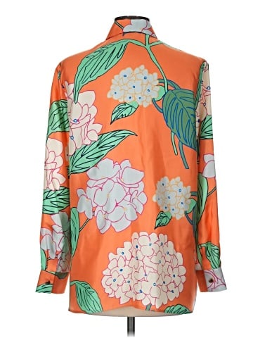 Lafayette 148 New York Long Sleeve Silk Top (view 2)