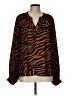 Flying Tomato Animal Print Brown Long Sleeve Blouse Size L - photo 1