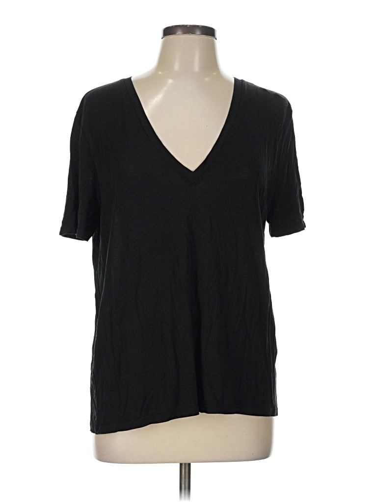 Pre-owned Zara Short Sleeve T-shirt In Black
