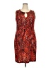 Nine West Animal Print Red Cocktail Dress Size XXL - photo 1