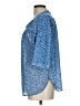 Ann Taylor LOFT 100% Polyester Blue 3/4 Sleeve Blouse Size L - photo 5