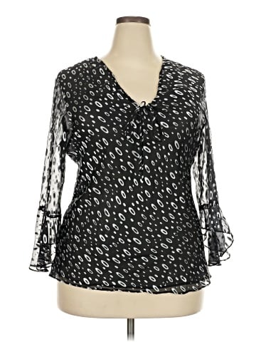 Carole Little 3/4 Sleeve Silk Top (view 1)