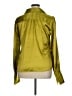 Apostrophe 100% Polyester Metallic Green Long Sleeve Blouse Size 16 - 18 - photo 2