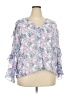 Vince Camuto 100% Polyester Blue 3/4 Sleeve Blouse Size XXL - photo 1