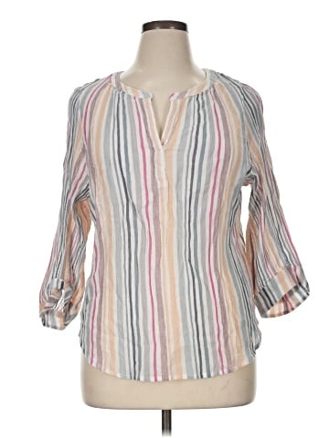 Chaps 3/4 Sleeve Blouse (view 1)