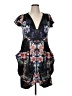 City Chic Print Black Cocktail Dress Size 14 Plus (XS) - photo 1