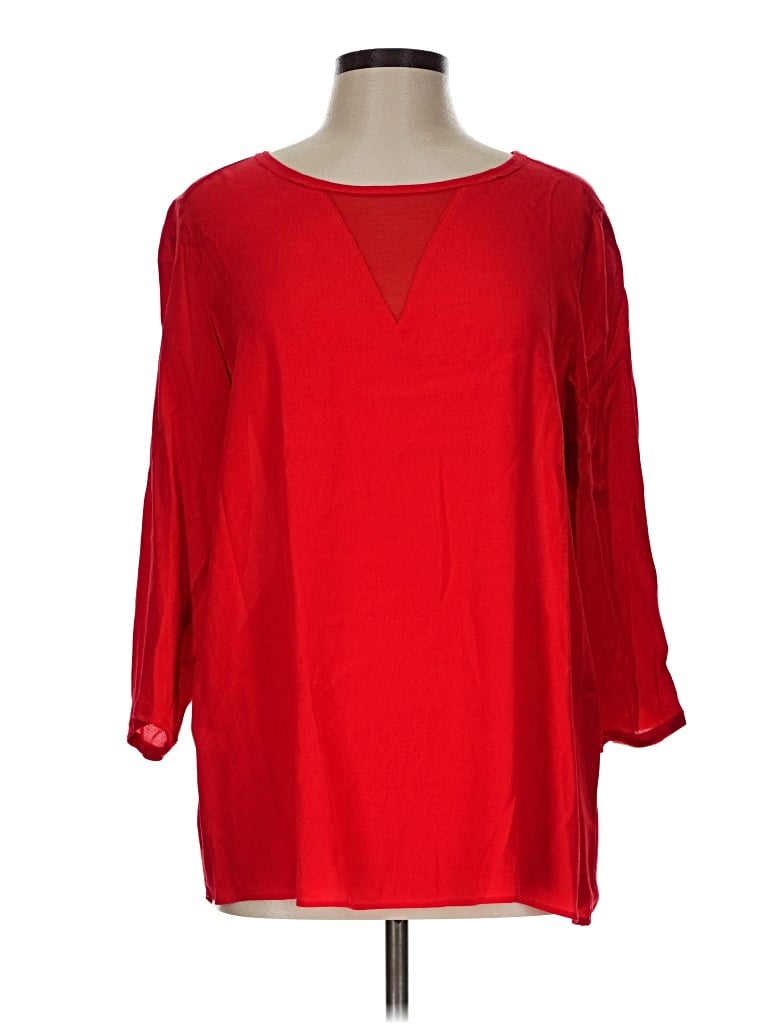 Pre-owned Mng Suit 3/4 Sleeve Blouse In Red