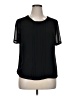 Weill 100% Polyester Black Short Sleeve Blouse Size 14 - photo 1