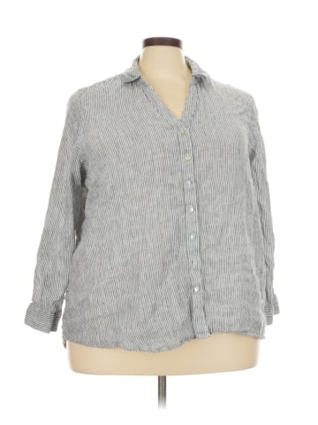 Sigrid Olsen 3/4 Sleeve Button-Down Shirt (view 1)