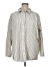 Maurices 100% Polyester Stripes Silver Long Sleeve Blouse Size 16 (1) - photo 1