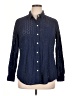 Old Navy 100% Cotton Polka Dots Blue Long Sleeve Button-Down Shirt Size XL - photo 1