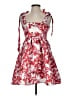 Unbranded Floral Red Cocktail Dress Size XXS (estimated) - photo 1