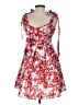 Unbranded Floral Red Cocktail Dress Size XXS (estimated) - photo 2