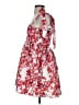 Unbranded Floral Red Cocktail Dress Size XXS (estimated) - photo 5