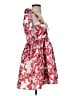 Unbranded Floral Red Cocktail Dress Size XXS (estimated) - photo 4