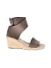 Céline Brown Black Leather Espadrille Wedges Size EU 41 - photo 1