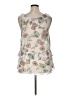 Kaari Blue 100% Polyester Ivory Sleeveless Blouse Size 0X - photo 2