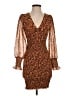 Steve Madden 100% Polyester Animal Print Brown Cocktail Dress Size XS - photo 1