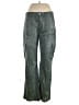 Finesse 100% Polyester Chevron-herringbone Green Cargo Pants Size XL - photo 1