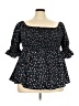 Unbranded 100% Polyester Black 3/4 Sleeve Blouse Size 5X - photo 1