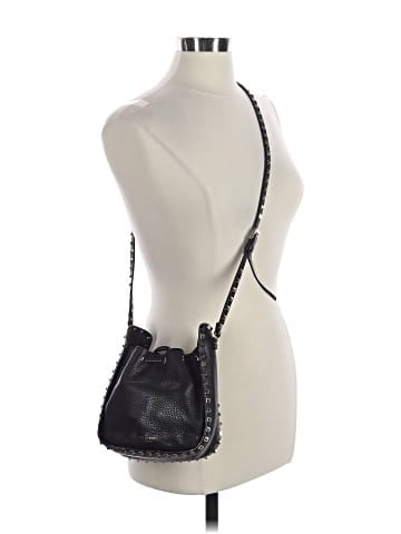 Valentino Garavani Leather Rockstud Drawstring Bucket Bag (view 2)
