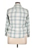 The Commons Plaid Teal 3/4 Sleeve Button-Down Shirt Size XL - photo 2