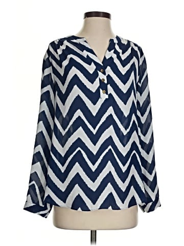 Sharagano Long Sleeve Blouse (view 1)