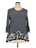 Moa Moa Gray 3/4 Sleeve Top Size 2XL - photo 1