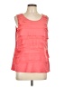 Christopher & Banks 100% Polyester Orange Sleeveless Blouse Size L - photo 1