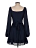 Unbranded 100% Polyester Solid Blue Cocktail Dress Size XS - photo 2
