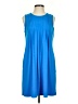 Calvin Klein Solid Blue Casual Dress Size 4 - photo 1