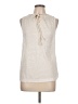 Ann Taylor Ivory Sleeveless Blouse Size L - photo 1