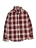 Old Navy Plaid Burgundy Long Sleeve Button-Down Shirt Size 8 - photo 1