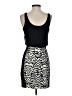 Express 100% Polyester Animal Print Black Cocktail Dress Size XS - photo 2