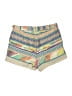 Quinn Chevron-herringbone Yellow Ivory Shorts Size M - photo 2