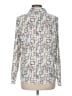 Studio 1886 100% Polyester Print Silver Long Sleeve Blouse Size 8 - 10 - photo 2