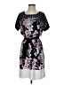 DKNYC 100% Polyester Print Black Cocktail Dress Size XS - photo 1