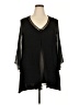B.l.e.u. Black 3/4 Sleeve Blouse Size 2X - photo 1