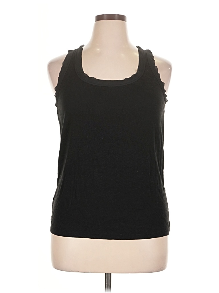 Pre-owned Ann Taylor Tank Top Black Scoop Neck Tops