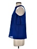 Lily White Blue Sleeveless Blouse Size S - photo 5