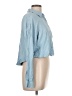 Sim & Sam 100% Rayon Blue Long Sleeve Button-Down Shirt Size L - photo 4