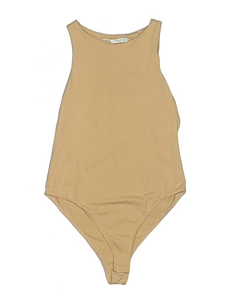 Pre-owned Zara Bodysuit In Tan