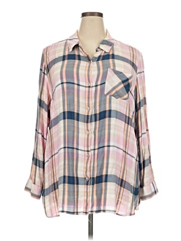 Caslon 3/4 Sleeve Button-Down Shirt (view 1)