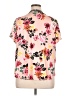 Cuddl Duds Floral Pink Short Sleeve Blouse Size XL - photo 2
