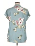 Shein Floral Teal Short Sleeve Blouse Size XL - photo 2