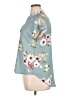 Shein Floral Teal Short Sleeve Blouse Size XL - photo 5