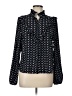 Charlotte Russe 100% Polyester Black Long Sleeve Blouse Size L - photo 1
