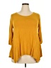 Green Envelope Yellow 3/4 Sleeve Top Size 2X - photo 1