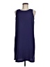 Ann Taylor LOFT 100% Polyester Solid Blue Casual Dress Size 6 - photo 1