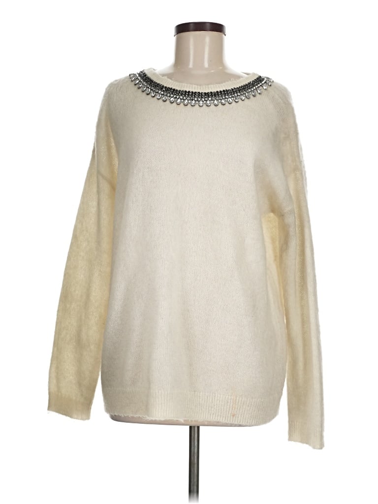 Pre-owned Hinge Pullover Sweater In Ivory